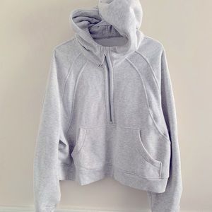Lululemon half zip cropped oversized scuba